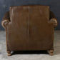 BENZI HANDMADE COW HIDE & GENUINE LEATHER ARMCHAIR EASY CHAIR LOUNGE CHAIR - MyChocolateWood