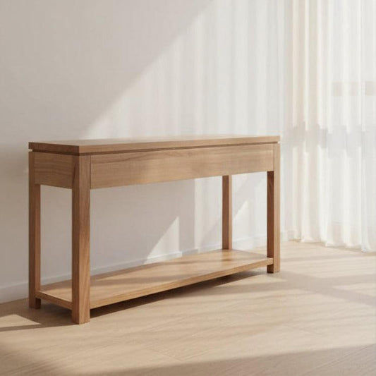 BERKLEY TASSIE OAK CONSOLE TABLE WITH 2 DRAWERS CUSTOM MADE IN AUSTRALIA