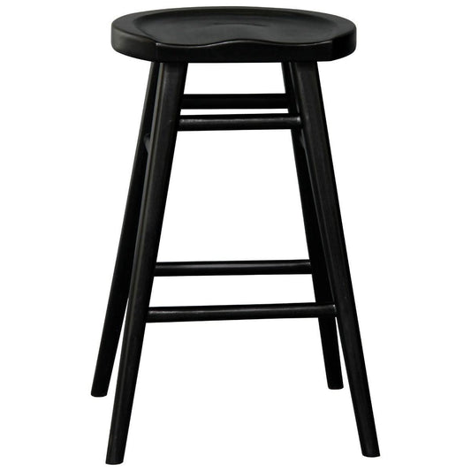 BERONA SOLID MAHOGANY COUNTER STOOL BLACK - MyChocolateWood