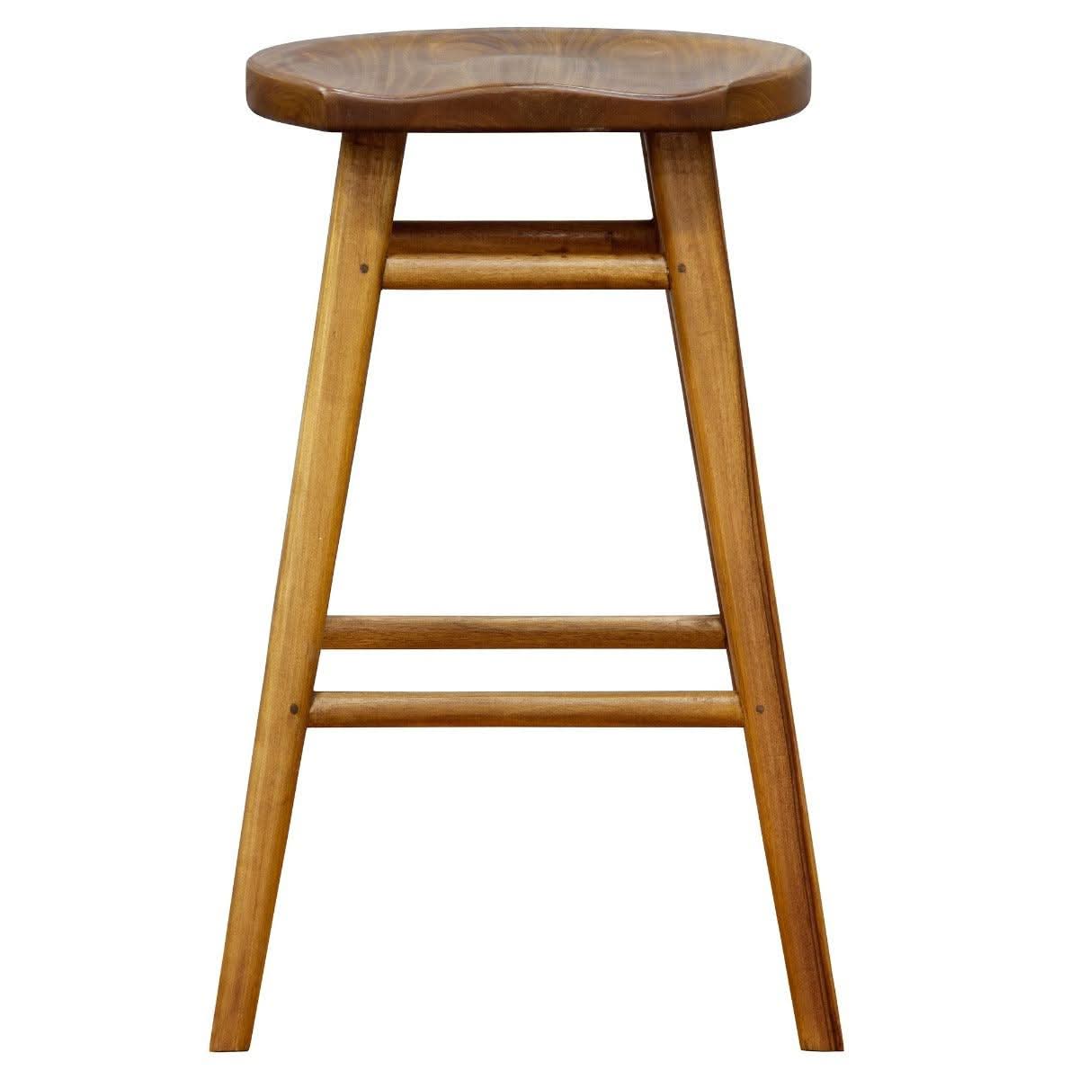Berona Solid Mahogany Counter Stool in Caramel - Chocolate Wood