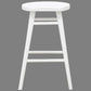 Berona Solid Mahogany Counter Stool in White - Chocolate Wood