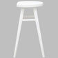 Berona Solid Mahogany Counter Stool in White - Chocolate Wood