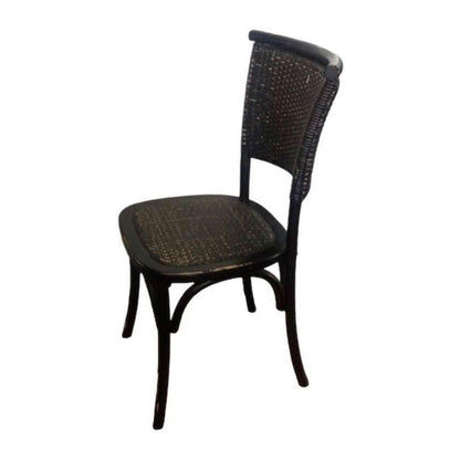 BERRY PROVINCIAL RUSTIC DINING CHAIR IN BLACK