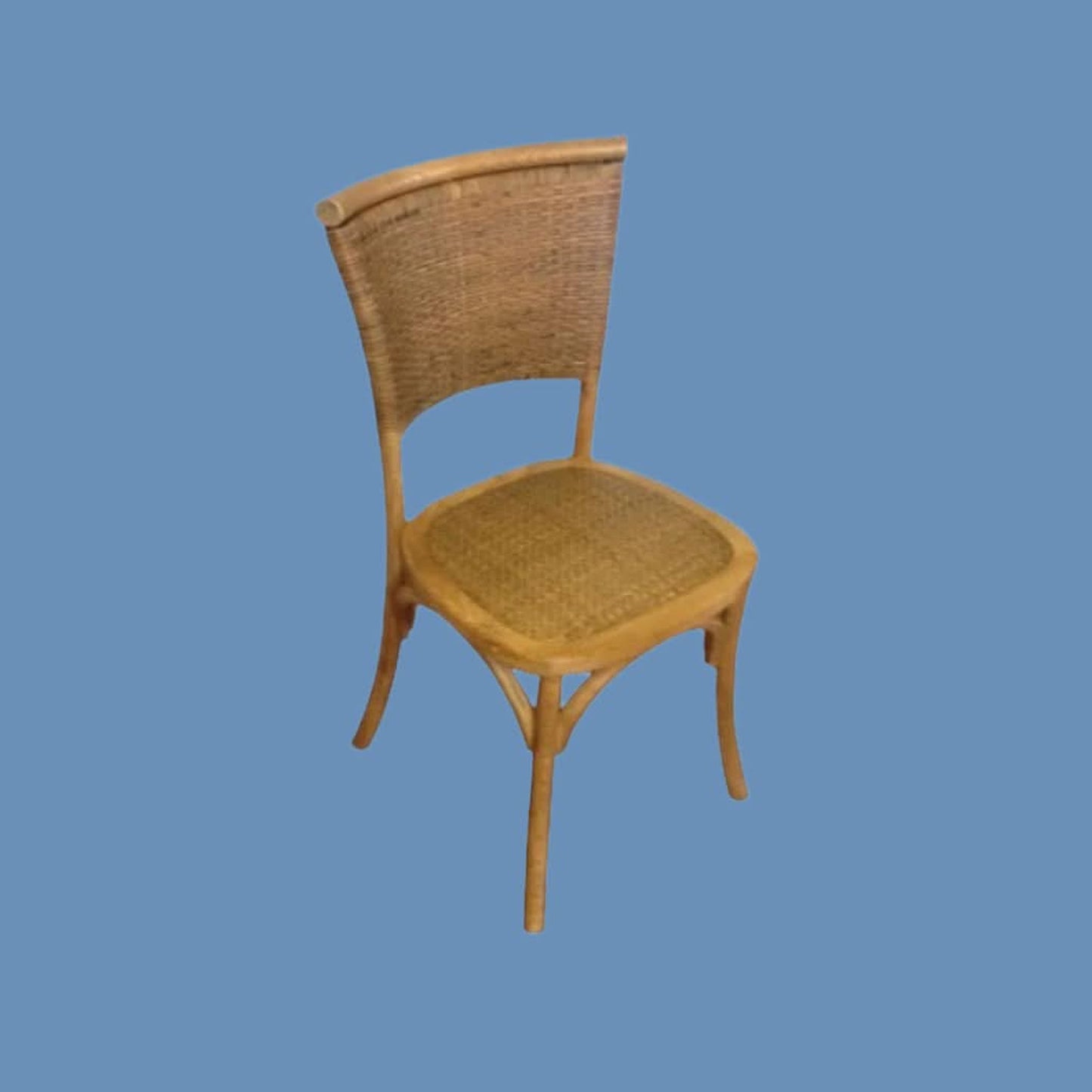 Berry Provincial Rustic Dining Chair in Natural - Chocolate Wood