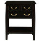 Birkdale Solid Mahogany 3-Drawer Side Table with Shelf in Chocolate - Chocolate Wood
