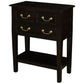BIRKDALE 3 DRAWER SIDE TABLE/WITH SHELF IN SOLID MAHOGANY- CHOCOLATE - MyChocolateWood