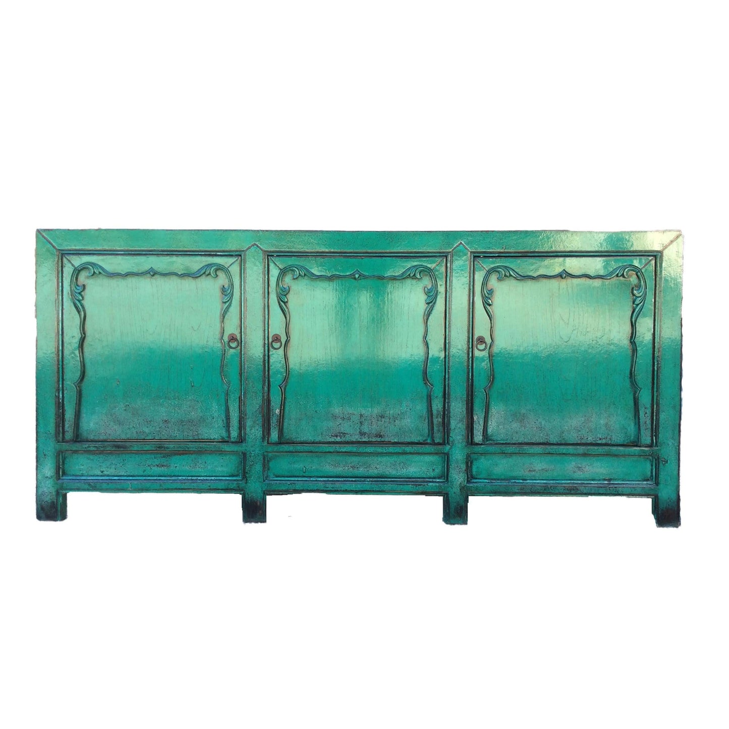 BIYU H15 CHINESE ANTIQUE RECYCLED PINE TIMBER BUFFET/SIDEBOARD 3 DOORS 194CM - MyChocolateWood