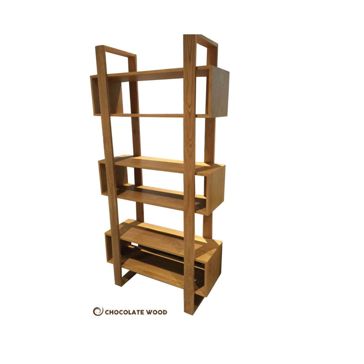 BLAKESFIELD SOLID AMERICAN OAK BOOKCASE/DISPLAY UNIT - AUSTRALIAN CUSTOM MADE - MyChocolateWood