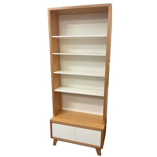 BLOOMFIELD TASSIE OAK BOOKCASE IN CLEAR LACQUER