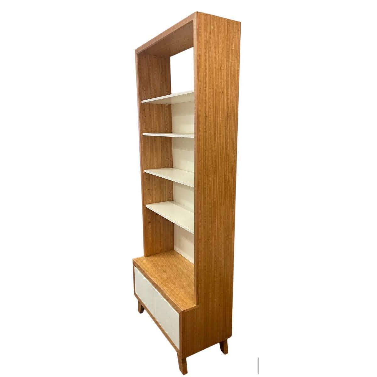 BLOOMFIELD TASSIE OAK BOOKCASE IN CLEAR LACQUER - MyChocolateWood