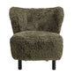 BOHEMIAN FAUX SHEEPSKIN/HARDWOOD CHAIR IN SAGE - MyChocolateWood