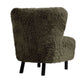 BOHEMIAN FAUX SHEEPSKIN/HARDWOOD CHAIR IN SAGE - MyChocolateWood