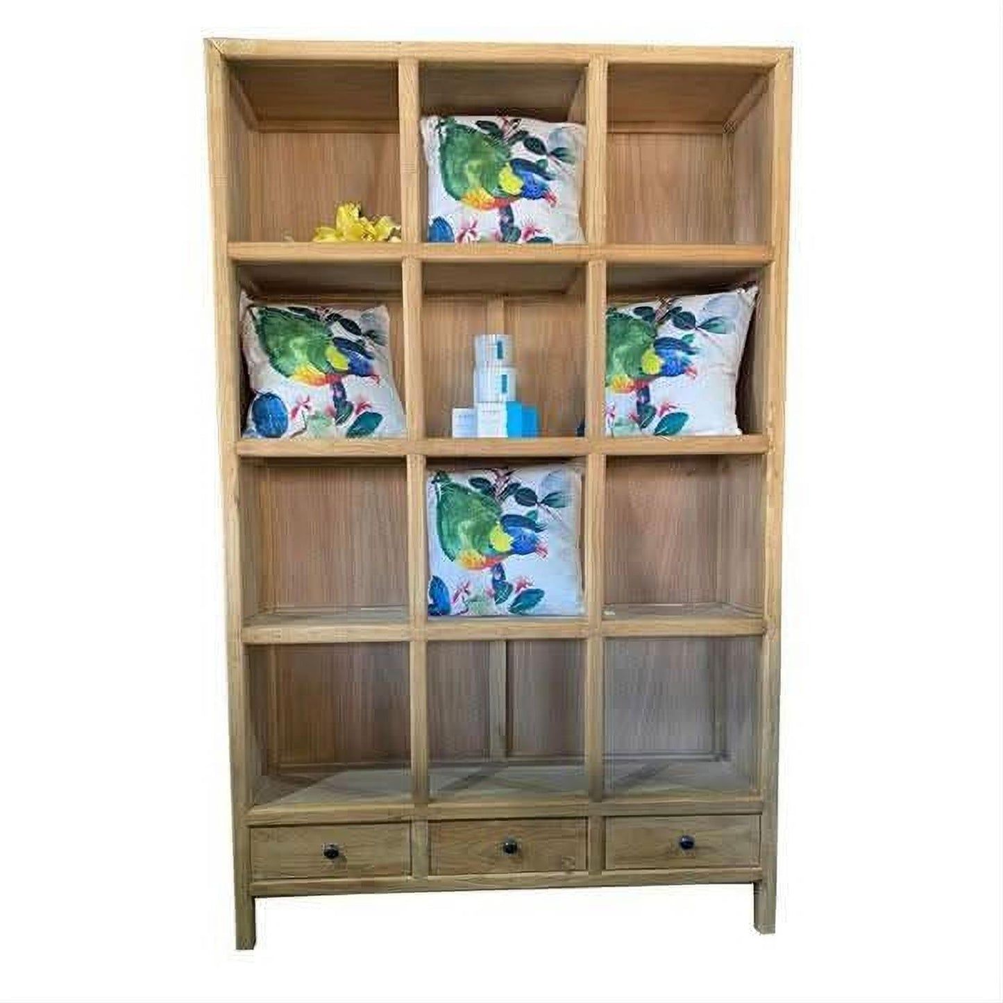 BORDEAUX 12 CUBES DISPLAY UNIT IN RECLAIMED ELM