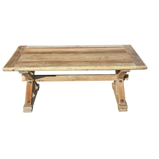 BORDEAUX COFFEE TABLE IN SOLID ELM WOOD 120CM - MyChocolateWood