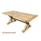 Bordeaux Solid Elm Dining Table, 240cm - Chocolate Wood