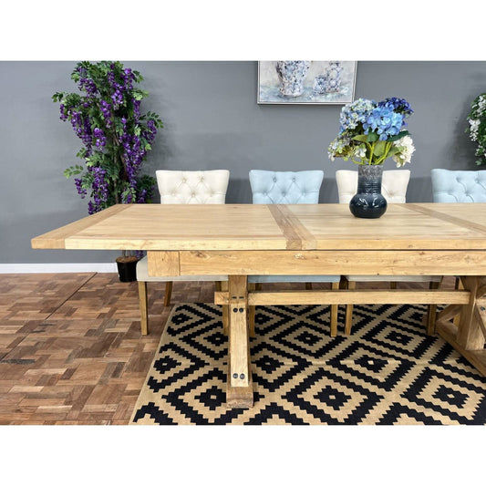 BORDEAUX EXTENSION DINING TABLE IN RECLAIMED ELM