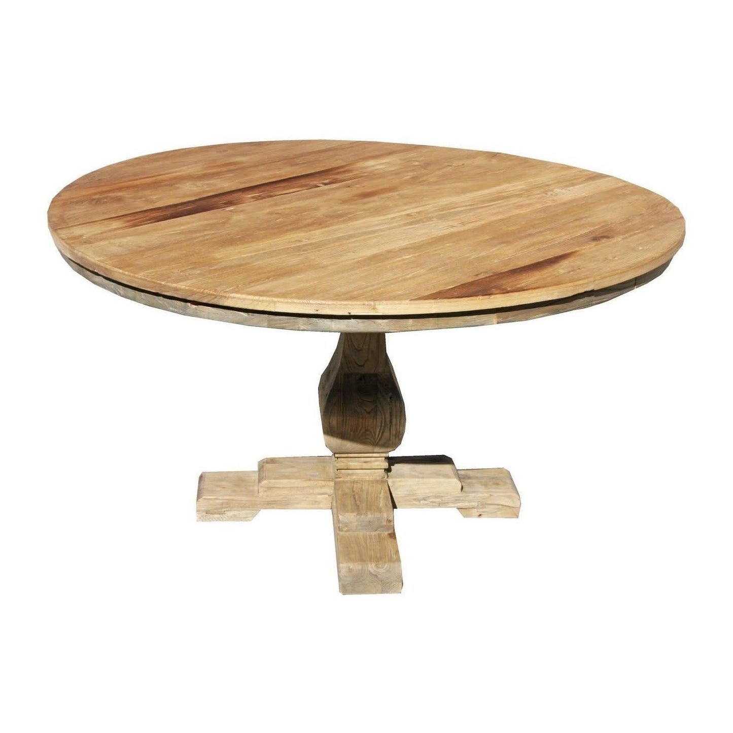 BORDEAUX ROUND DINING TABLE IN RECLAIMED ELM 140CM DIAMETER