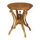 Boris Solid Mahogany Side / Wine Table in Light Pecan - Chocolate Wood