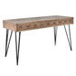 BOSWORTH OLD ELM PHARMACY  HOME OFFICE DESK BLACK & NATURAL - MyChocolateWood