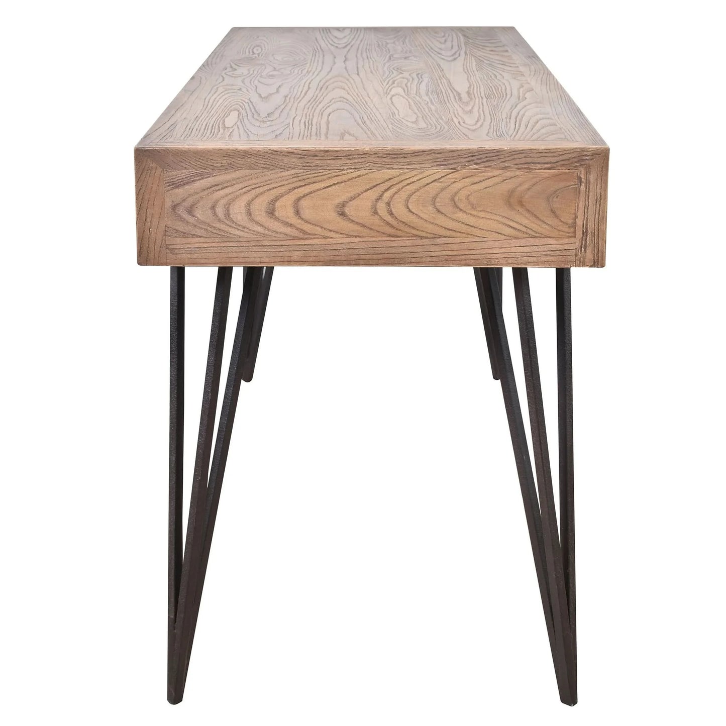 BOSWORTH OLD ELM PHARMACY  HOME OFFICE DESK BLACK & NATURAL - MyChocolateWood