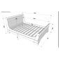 Brady Sleigh Solid Mahogany Queen Bed in Chocolate - Chocolate Wood