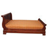 BRADY SLEIGH SOLID MAHOGANY TIMBER QUEEN BED IN MAHOGANY