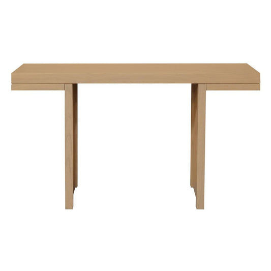 Brentwood Solid Mindi Timber Console Table / Hall Table 130cm in Natural - Chocolate Wood