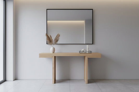 BRENTWOOD CONTEMPORARY CONSOLE TABLE HALL TABLE - NATURAL - MyChocolateWood