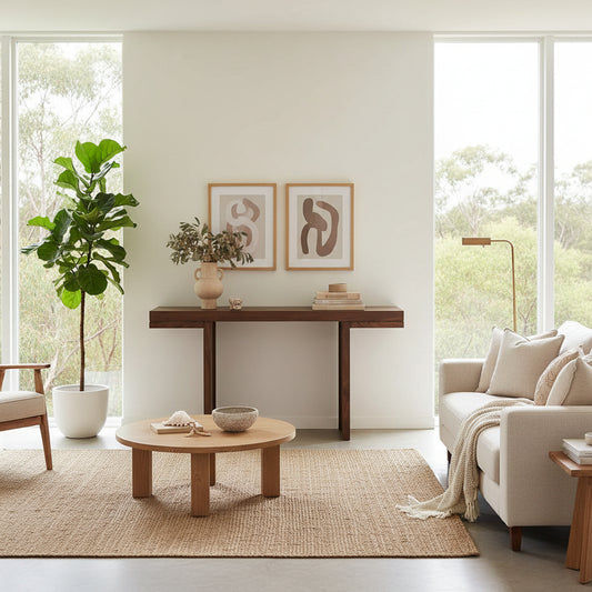 BRENTWOOD CONTEMPORARY CONSOLE TABLE HALL TABLE - WALNUT - MyChocolateWood