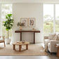 Brentwood Solid Mindi Timber Console Table / Hall Table 130cm in Walnut - Chocolate Wood