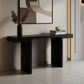 BRENTWOOD SOLID WHITE CEDAR CONTEMPORARY CONSOLE TABLE/HALL TABLE - BLACK - MyChocolateWood