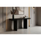 Brentwood Solid Mindi Timber Console Table / Hall Table 130cm in Black - Chocolate Wood