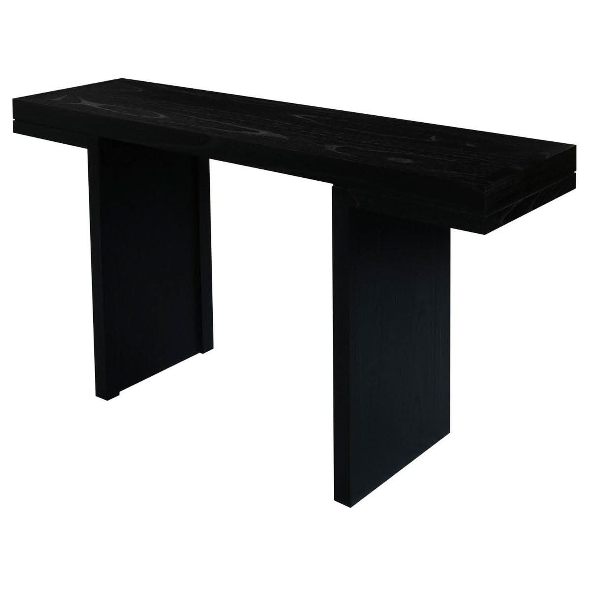 Brentwood Solid Mindi Timber Console Table / Hall Table 130cm in Black - Chocolate Wood