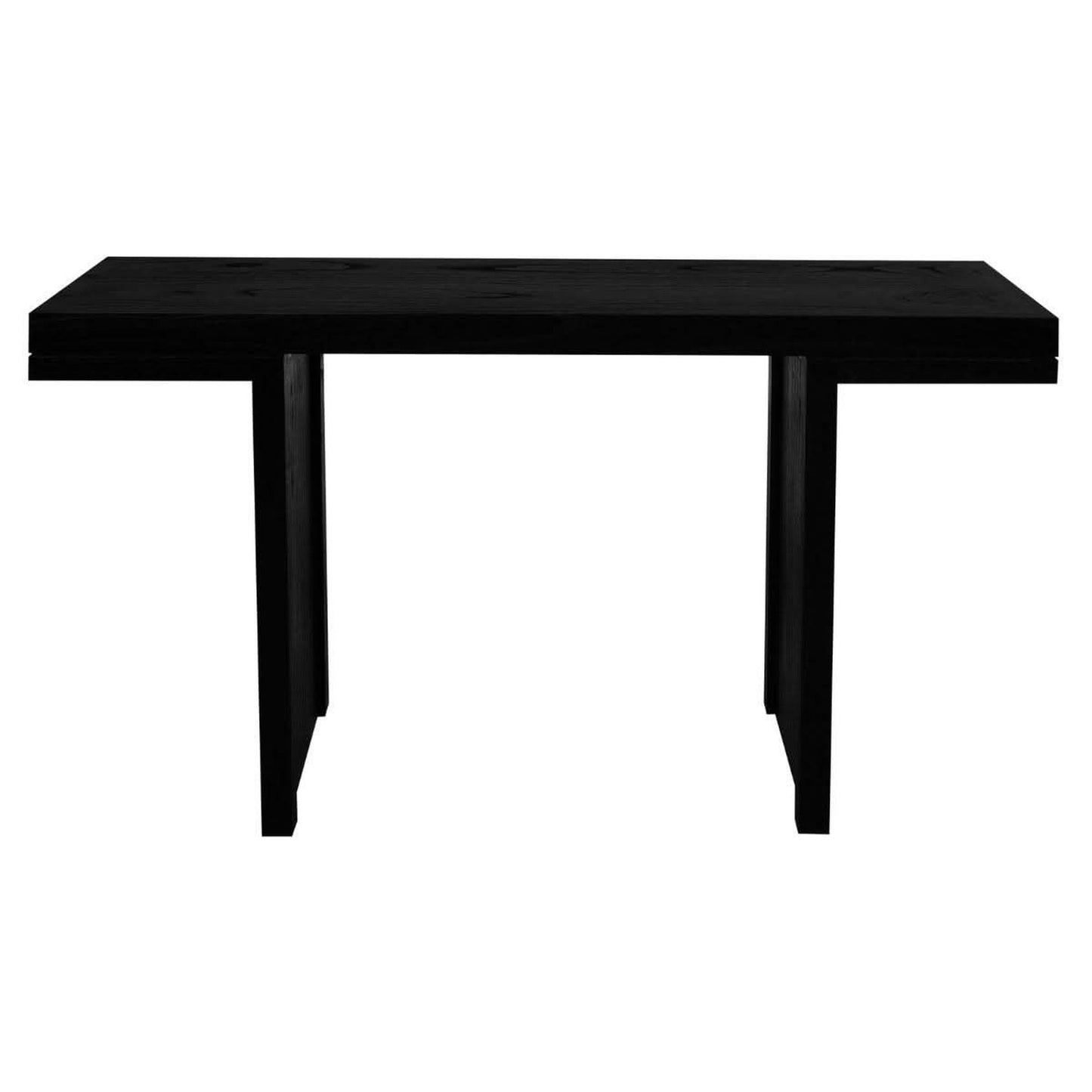Brentwood Solid Mindi Timber Console Table / Hall Table 130cm in Black - Chocolate Wood