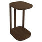 Brentwood Solid Mindi Timber Round Side Table in Walnut - Chocolate Wood