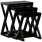 BRESCIA SOLID MAHOGANY NEST OF TABLES/SET OF 3 SMALL SOLID MAHOGANY TABLES IN BLACK - MyChocolateWood