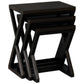 BRESCIA SOLID MAHOGANY NEST OF TABLES/SET OF 3 SMALL SOLID MAHOGANY TABLES IN CHOCOLATE - MyChocolateWood