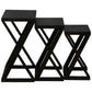 BRESCIA SOLID MAHOGANY NEST OF TABLES/SET OF 3 SMALL SOLID MAHOGANY TABLES IN CHOCOLATE - MyChocolateWood