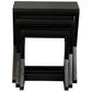 BRESCIA SOLID MAHOGANY NEST OF TABLES/SET OF 3 SMALL SOLID MAHOGANY TABLES IN CHOCOLATE - MyChocolateWood