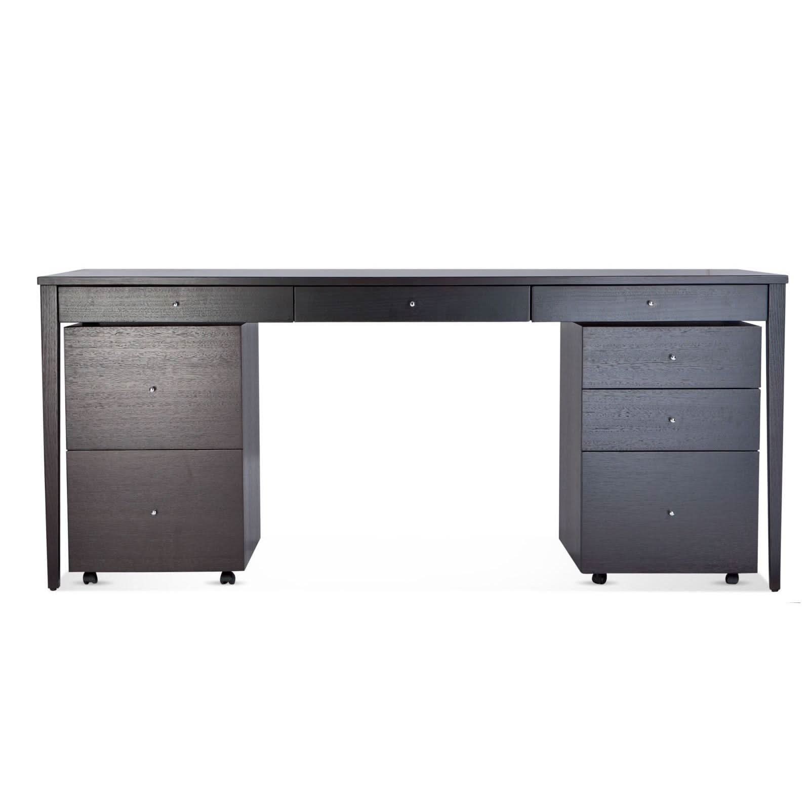 BRICE SOLID TASSIE OAK STUDY DESK WITH PENCIL STYLE DRAWERS  - MyChocolateWood