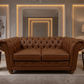 BRIGHTON 2-SEATER FABRIC SOFA/SETTEE/COUCH IN TAN - MyChocolateWood