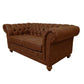 BRIGHTON 2-SEATER FABRIC SOFA/SETTEE/COUCH IN TAN - MyChocolateWood