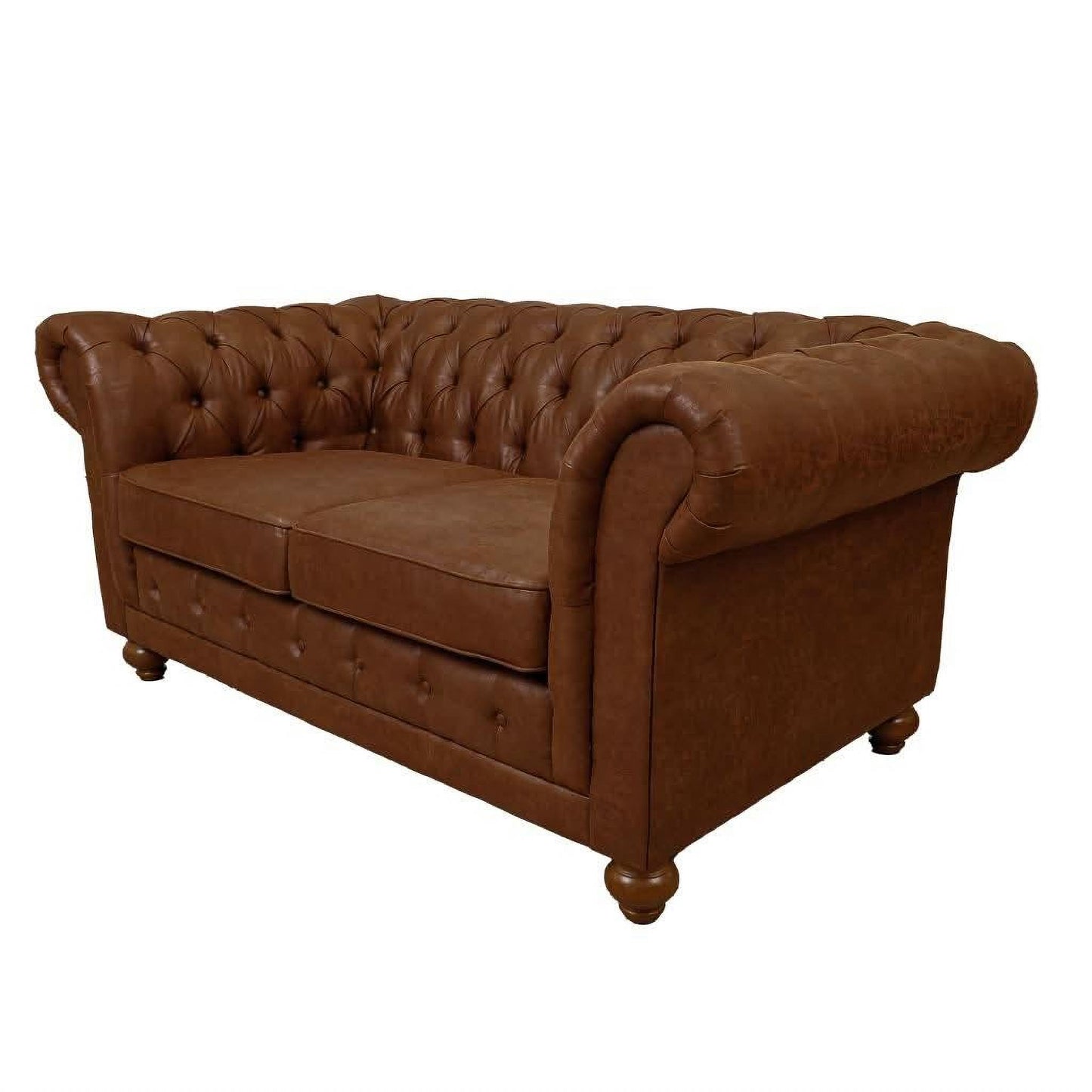 BRIGHTON 2-SEATER FABRIC SOFA/SETTEE/COUCH IN TAN