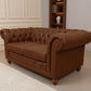 BRIGHTON 2-SEATER FABRIC SOFA/SETTEE/COUCH IN TAN - MyChocolateWood