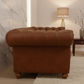 BRIGHTON FABRIC ARMCHAIR IN TAN - MyChocolateWood