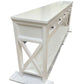 BRITTANY FRENCH PROVINCIAL CONSOLE TABLE /HALL TABLE 5 DRAWERS IN WHITE - MyChocolateWood