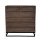 BROOKES SOLID MANGO WOOD 6-DRAWER TALLBOY/ CHEST OF 6 DRAWERS LIGHTEST WEATHERED TEAK FINISH - MyChocolateWood