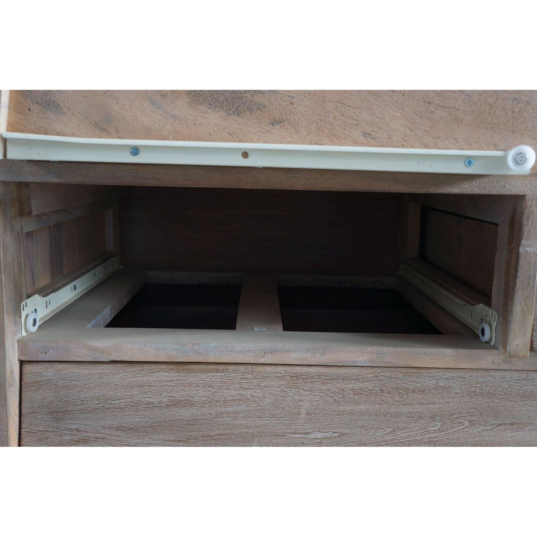 BROOKES SOLID MANGO WOOD 6-DRAWER TALLBOY/ CHEST OF 6 DRAWERS LIGHTEST WEATHERED TEAK FINISH - MyChocolateWood