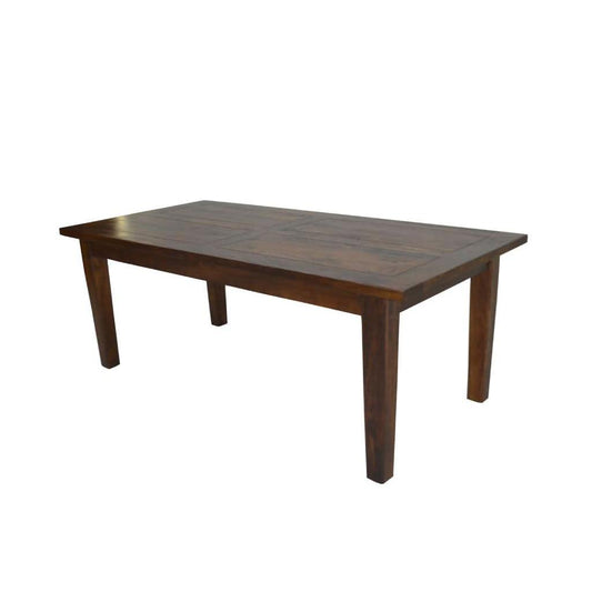 BROSLEY solid mango dining table in light honey finish, 210 cm long, crafted by MyChocolateWood, showcasing the wooden surface.