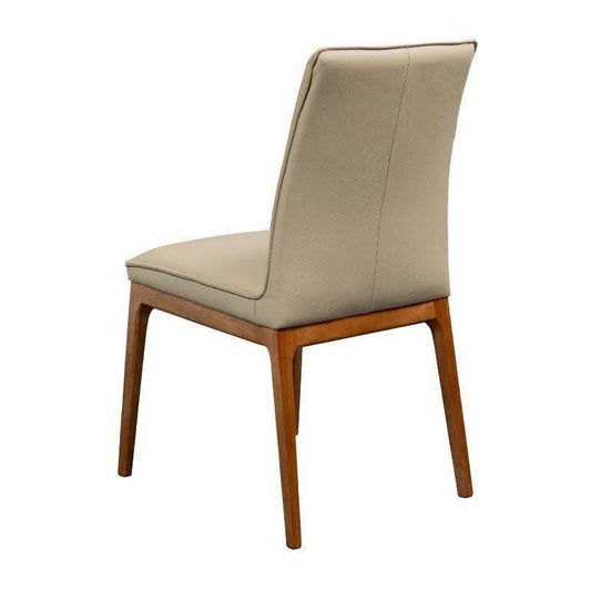 BUNGARRA BUFFALO LEATHER DINING CHAIR IN LIGHT MOCHA